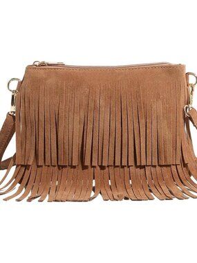 Women's Boho Suede Fringe Crossbody Bags